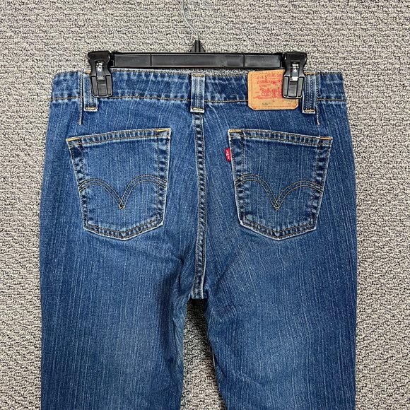 Levi's 525 Jeans Boot Cut Stretch Women's Size 10 Mid Rise Blue 28.5 in Inseam - Picture 10 of 16